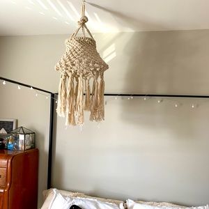 Boho macrame ceiling hanging